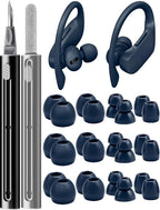 12 Pairs Replacement Ear Tips for Beats Powerbeats Pro/Flex/X Earbuds, Soft Silicone Non-Slip Earbud Accessories, Beats Replacement Tips with Cleaning Kit (Navy Blue)