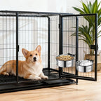 Kennel Bowls Mountable,2 Pack Dog Crate Water Bowl No Spill,Hanging Dog Bowl for Crate Cage,Stainless Steel Dogs Water Feeder Dish for Dogs Cats Bunny Ferret Bird