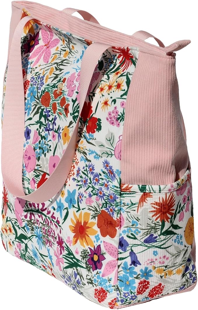 Original Floral Water Resistant Large Tote Bag Shoulder Bag for Gym Beach Travel Daily Bags Upgraded