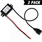Weewooday 2 Pieces 12v to 5v Dc Converter Buck Module USB Output Power Adapter Dc Car Power Converter Regulator