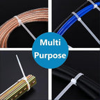 1000pcs Small White Zip Ties 4 Inch, Mini Cable Ties Tiny Zipties 4 In Micro Self Locking Plastic Clear Tie Wraps Thin Wire Ties for Cable Management