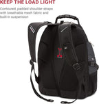 SWISSGEAR 1900 ScanSmart TSA Laptop Backpack Fits 17 Inch Laptop with RFID Protection and Tablet Pocket, Grey/Black, 19-Inch
