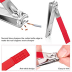 Manicure Set, Travel Mini Nail Clippers Kit Pedicure Care Tools, 10pcs Stainless Steel Grooming kit (Red)