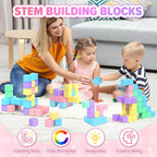 45pcs Magnetic Blocks for Kids Ages 3-5,Magnetic Building Blocks for Toddlers Girl Toys,Creative Sensory Toys 4-8 Magnet Cubes Toys Gifts for 3 4 5 6 7 8 Year Old Boys & Girls Valentines Day Toy