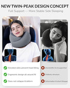 Neck Travel Pillow - Memory Foam Travel Pillow for Airplane, Washable Comfortable Breathable Cover, 360 Degree Support Ergonomic Design Best for Travel, Flight, Train, Car, Sleeping