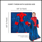 Spider-Man Spiderman Travel Blanket and Pillow Set - Bundle Wearable Blanket with Arms, Cloud Pillow, Stickers, More | Spiderman Travel Accessories for Kids, Boys