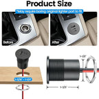 Acegoo 78W 12V USB Outlet, Dual 30W PD3.0 Type-C & 18W QC3.0 Aluminum Car Charger Socket, Multi Port Fast Charging Replacement Socket Accessories for RV Camper Trailer Truck Boat (1 Pcs)