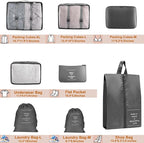 8 Set Packing Cubes for Suitcase, Packing Cubes for Carry on Suitcases, Luggage Organizer for Travel Essentials, Large Mesh Luggage Bag for Suitcases