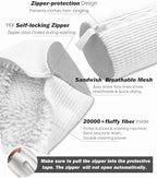 Shoe Washing Machine Bag,Laundry Shoe Bag for Washer and Dryer,Reusable Shoe Cleaning Bag for Sneakers,Tennis Shoes,With Self-locking Zipper, Microfiber Inside (Lite White - 2 Pack)