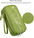 CAAORDKSO Electronic Organizer Travel Cable Accessories Bag, Tech Pouch Electronic Organizer Case, Travel Essentials for Cable, Cord, Charger, Phone, SD Card, Power Bank, Earphone (Grass Green,Medium)