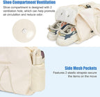 Forestfish Gym Bag For Women With Yoga Mat Holder & Shoe Compartment & Wet Dry Storage Pocket & Adjustable Strap