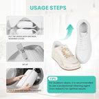 Shoe Washing Machine Bag, 2-Pack Reusable Shoe Bag for Washing Machine, 360° Deep Clean for Sneaker, Running Shoes,Bras, Delicates and Toys, Includes 2 Shoe Storage Dust Bags(White)