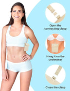 RFID-Blocking Travel Bra Wallet, Hidden Money Pouch with Adjustable Elastic Strap, Ideal Secret Pocket Protect Your Credit Cards Cash Valuables