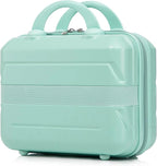 20 Inch Carry on Luggage with 14 Inch Cosmetic Case, 2 Pcs Hardshell Lightweight Durable Spinner Suitcase Set for Travel, Women, Men, TSA Lock, ABS, 20+14 Inch (Mint Green)