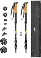 Cascade Mountain Tech Trekking Poles - Carbon Fiber Walking or Hiking Sticks with Quick Adjustable Locks