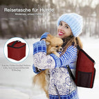 BAGLHER丨Dog Travel Bag, Airline Approved Pet Supplies Backpack, Dog Travel Backpack with 2 Silicone Collapsible Bowls and 2 Food Baskets