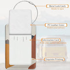 Boho Sun Mountain 3 Pack Luggage Tag for Suitcase, Leather Bag Tags with Privacy Cover ID Label and Durable Steel Loop for Cruise Airport Travel