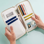 Travel Document Organizer - RFID Passport Wallet Case Family Holder Id Wristlet