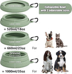 OHMO Spill Proof Collapsible Dog Water Bowl Large 34oz for Cars, No Splash Portable Bowls for Dog Travel, Pet Essentials for Road Trips, Cat Travel Accessories
