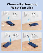 charmast 20000mAh Portable Charger with Built in Cables, 22.5W Travel Power Bank Fast Charging, USB C Cell Phone Battery Pack for iPhone 16/15/14/13/12/11 Series, iPad, Samsung, Android, Tablet