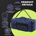 130L Extra Large 36" Heavy Duty Sports Gym and Travel Duffel Bag - Oversized Equipment Gear Bag for Basketball, Baseball, Hockey, Football, Helmets, and Pads - Durable, Giant (Blue)