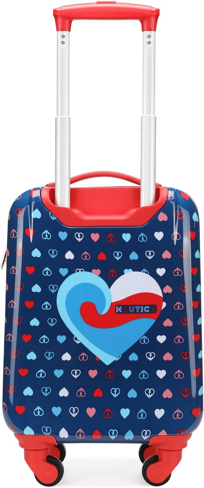 Nautica Kids Luggage - 18" Rolling Hardside Upright Carry-on Suitcase with Spinner Wheels, Peace Print