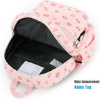 STEAMEDBUN Corduroy Toddler Backpack for Girls Boys 2-4, Kids Preschool Backpack for Kindergarten - Pink Rose