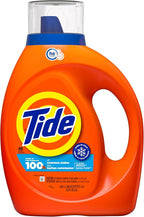 Tide Laundry Detergent Liquid, Clean Breeze Scent, 48 Loads, 60 fl oz, Works on 100% of Common Stains