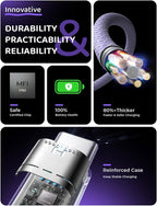 LISEN USB C Cable, 3-Pack [3.3/6.6/10FT] USBC to USBC Cable for iPhone 16e 15 Pro Max Charger Cord, 60W (3.1A) C to C Cable Fast Charging for Samsung S25/S24/23, Switch 2, iPad, MacBook