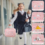 Lunch Box Kids Insulated Lunch Bag for Boys Girls Cute Reusable Lunch Tote Bag Waterproof Portable Thermal Lunch Box Kids for School Picnic Travel Pink Unicorns