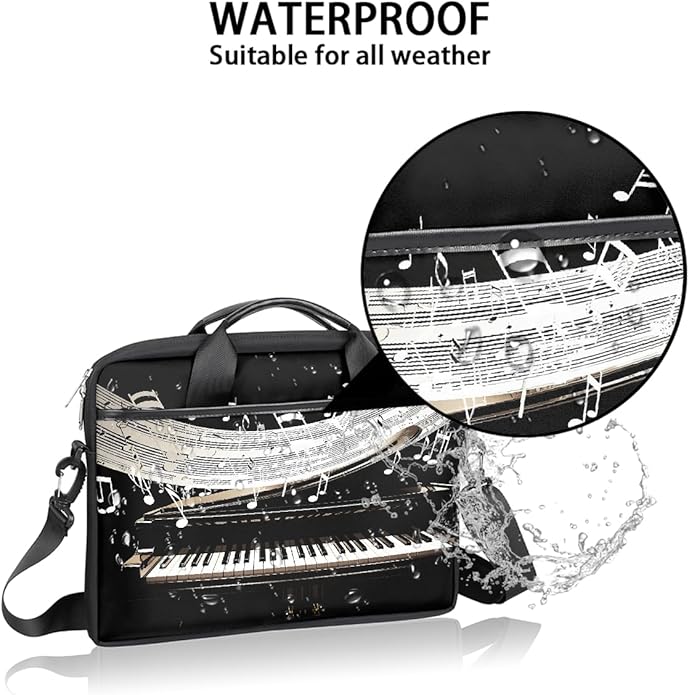 Laptop Shoulder Bag for Women Men, Waterproof Computer Case Messenger Bag Briefcase for Business Office Travel