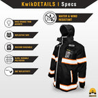 KwikSafety - Charlotte, NC - TORRENT Rain Jacket & Trench Coat ANSI OSHA Class 3 High Visibility Jacket Hi Vis Rain Gear