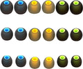 Silicone Earbud Tips for Most In-Ear Earbuds (Inner Hole 3.8mm -5.1mm) - 9 Pairs S M L