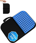 Gel Travel Seat Cushion, Portable Airplane Seat Cushion, 16.5" x 12" Large Size Foldable for Airplane Seats, Office Chair, Camping, Bleachers, Flights, Commute