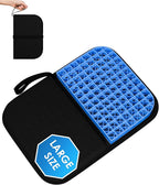 Gel Travel Seat Cushion, Portable Airplane Seat Cushion, 16.5" x 12" Large Size Foldable for Airplane Seats, Office Chair, Camping, Bleachers, Flights, Commute