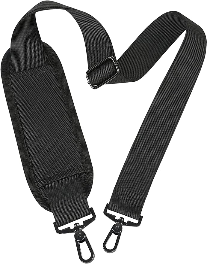 Taygeer Shoulder Strap, 52" Universal Replacement Laptop Shoulder Strap Luggage Duffel Bag Strap Adjustable Comfortable Belt with Metal Hooks for Briefcase Computer Messenger Bag Laptop Case, Black