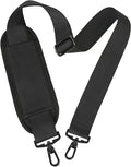Taygeer Shoulder Strap, 52" Universal Replacement Laptop Shoulder Strap Luggage Duffel Bag Strap Adjustable Comfortable Belt with Metal Hooks for Briefcase Computer Messenger Bag Laptop Case, Black