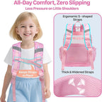 Bagseri Clear Backpack for Girls - 15 Inch Heavy Duty Kids Clear Bookbag for Kindergarten to Grade 2, Transparent School Bag with Reflective Strip, Fits Folders, Pink Unicorn