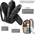 MATEIN Travel Computer Backpack, Sturdy College School Backpack for 15.6 Inch Laptop with Anti Theft Back Pocket, Lightweight Bookbag Carry On Personal Item Bag Casual Daypack Gift for Women & Men