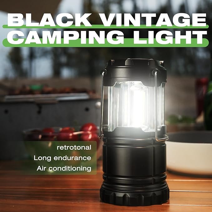 KPKJOO Lantern Collapsible Camping Light, Battery Operated Lanterns LED Super Bright for Power Outages Indoor Emergency Outdoor Camping Hiking Kit (6, COB)