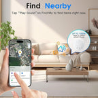 Tracker Tags-4 Pack, Item Tracker with Waterproof Case for Your Keys, Wallet etc, Luggage Tracker Works with Find My APP (iOS Only)