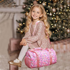 Gym Travel Duffle Bag for Girls - Gymnastics Sports Dance Bag with Shoe Compartment & Wet Pocket Unicorn Kids Travel Bag Teens Weekender Sleepover Carry On Bag