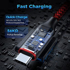 etguuds USB C Cable [20ft/6m], 1-Pack, Long USB-A 2.0 to USB-C Cable, Fast Charging Type C Charger Cord Nylon Braided for Samsung Galaxy Note, LG, Moto, Pixel, Switch, and Other USB C Devices