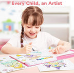 JoyCat Paint with Water Coloring Books for Toddlers, Watercolor Painting Sets for Kids Ages 3-5 4-8, Arts and Crafts Drawing Activities Toy Birthday Gifts for Boys Girls (Magical Pony)