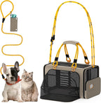 PAWZIDEA Expandable Pet Carrier Airline Approved, 18"×11"×11" Small Dog Carriers, Collapsible Top-Load Cat Carrier for 2 Cats Under Seat, Soft-Sided Puppy & Animal Travel Bag, ID Card, Up to 15lbs
