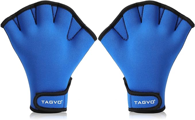 TAGVO Aquatic Gloves for Helping Upper Body Resistance, Webbed Swim Gloves Well Stitching, No Fading, Sizes for Men Women Adult Children Aquatic Fitness Water Resistance Training