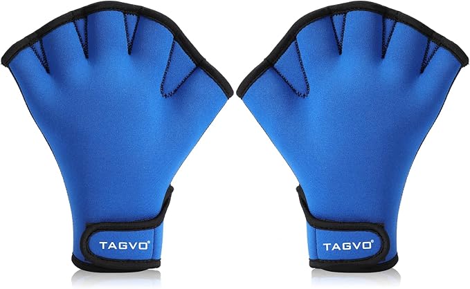 TAGVO Aquatic Gloves for Helping Upper Body Resistance, Webbed Swim Gloves Well Stitching, No Fading, Sizes for Men Women Adult Children Aquatic Fitness Water Resistance Training