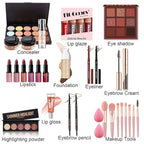 FantasyDay All-in-one Holiday Make up Gift Set | Makeup Kit for Women Full Kit Essential Starter Bundle Include Eyeshadow Palette Lipstick Blush Foundation Concealer Face Powder Mascara Lipgloss Brush