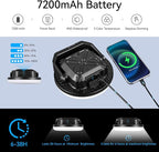 VAVOFO 2Pcs 7200mAh 3000LM LED Camping Lantern Rechargeable, 3 Lighting Modes, Portable Tent Light with Magnet, IP65 Waterproof Hanging Light for Emergencies, Power Outages ,Hurricane（2Pcs）