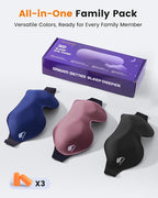 3 Pack Sleep Masks for Women Men: Zero Eye Pressure Airplane Travel Essentials - 100% Blackout Eye Masks for Sleeping - Side Sleep Comfort Cover for Lash Extensions
